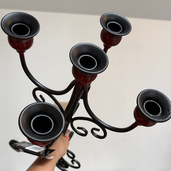 Ashland Black and Red Candelabra candle holder new - Picture 5 of 8